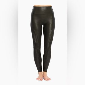 SPANX Black Moto Faux Leather Leggings